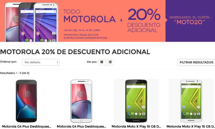 Motorola ofrece cupón de usd en Google Play Store, al comprar modelos seleccionados