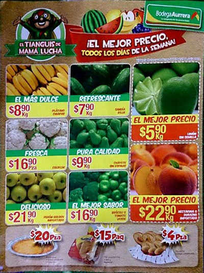 Bodega Aurrera: Frutas y verduras del 17 al 23 de Julio