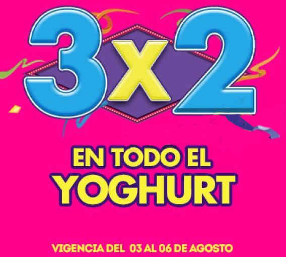 Julio Regalado 2015: 3x 2 en todo el yogurt