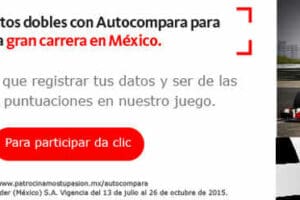 Promocion Autocompara Santander Gana Boletos Dobles para la Gran Carrera en México