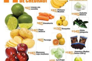 Chedraui: Ofertas de Frutas y Verduras 18 y 19 de Agosto