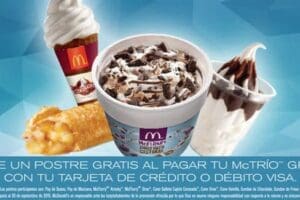 McDonalds: Postre Gratis al Comprar McTrío Grande Con Visa
