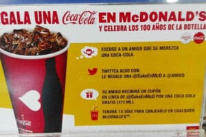McDonalds: Regala Coca Cola GRATIS de 473 ml con Twitter