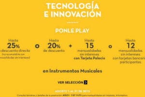 Palacio de Hierro: Hasta 25% de Descuento en Instrumentos Musicales