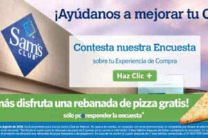 Sams Club: Gratis Rebanada Pizza Con Encuesta