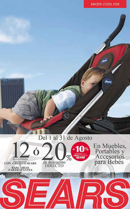 Sears: 20% de descuento en Muebles, Portables y Accesorios para Bebés