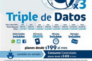 Telcel: Planes Telcel PRO con Triple de Megas (MB)