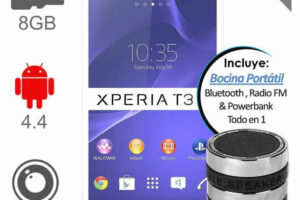 Walmart en linea: Sony Xperia T3 Blanco 8GB incluye Bocina Bluetooth todo en 1 a $3,999
