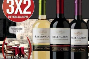 3×2 En Vinos Reservado Concha y Toro en Bodegas Alianza