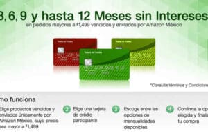 Amazon: Hasta 12 meses sin intereses con tarjetas de crédito Banamex, BBVA Bancomer y Más