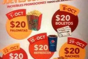 Cinemex: Promociones de Jueves de Aniversario Octubre 2015