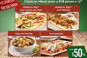 Vips: Platillos Clásicos Méxicanos de la Semana a $50 c/u