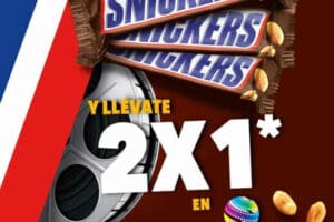 2×1 en Cinemex comprando 3 Snickers en Walmart, Superama y Bodega Aurrera