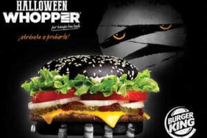 Burger King: Halloween Whoper con pan negro