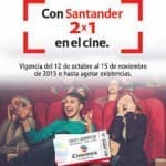 Cinemex 2x1 en Cine con Mastercard Santander