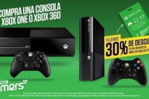 Gamers: 30% de descuento en membresia Xbox live comprando Xbox One o Xbox 360