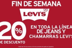 Suburbia: 20% de descuento en Levi’s y más ofertas