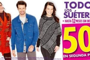 Suburbia: segunda compra con 50% de descuento en suéteres
