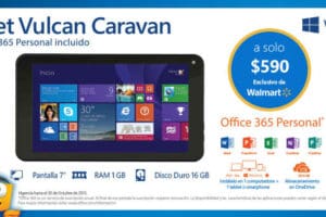 Walmart: Tablet Vulcan Caravan con Office 365 a $590