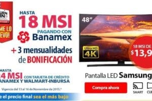 Walmart: Promoción del Buen Fin 2015 Pantalla Samsung 48″ 4K Curva a $13,990