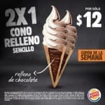 Burger King 2x1 en cono relleno de chocolate