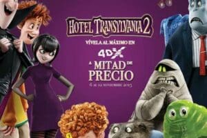 Cinépolis: Pelicula Hotel Transylvania 2 en 4DX a mitad de precio del 6 al 12 de Noviembre