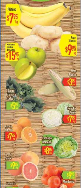 HEB: Ofertas de Frutas y Verduras del 24 al 26 de Noviembre