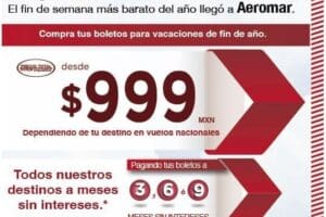 Ofertas del Buen Fin 2015 en Aeromar: Vuelos desde $999