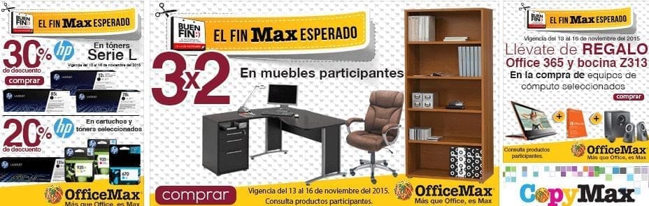 Office Max: Folleto de Promociones del Buen Fin 2015