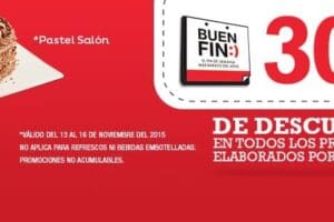Promociones del Buen Fin 2015 en Pastelerías El Globo: 30% de descuento en productos propios del Globo