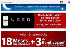 Uber: hasta 3 viajes gratis a Socios Sam’s Club en Buen Fin 2015