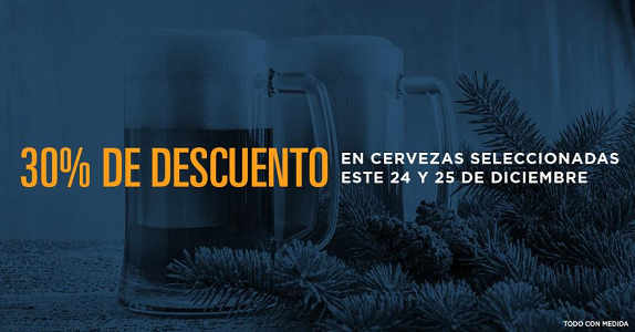 Beerhouse: 30% de descuento en cervezas seleccionadas 24 y 25 de diciembre