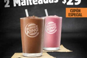 Burger King: Cupón especial 2 malteadas x $29