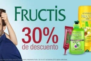 Chedraui: Cupón 30% de descuento en Productos Fructis al 31 de Diciembre