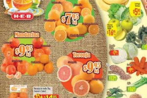 HEB: Frutas y Verduras del 15 al 17 de Diciembre