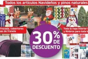 Soriana: 30% de descuento en árboles de Navidad, cobertores, ropa interior, frazadas y Más