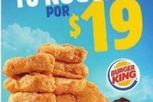 Burger King: 10 nuggets por $19