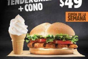 Burger King: cupón chicken tendergrill + cono a $49