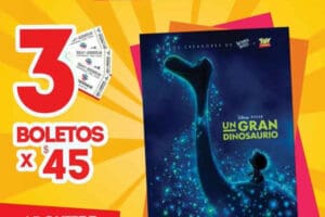Cinemex: 3 Boletos por $45 Funciones Matinée Un Gran Dinosaurio