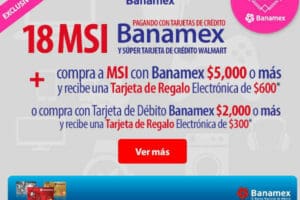 CyberMartes Banamex en Walmart: $300 ó $600 de bonificación en compra mínima
