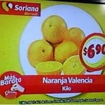 Frutas y Verduras Soriana Mercado Enero 2016