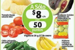 Soriana: frutas y verduras 26 y 27 de enero