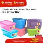 Soriana Mercado cajas almacenadoras