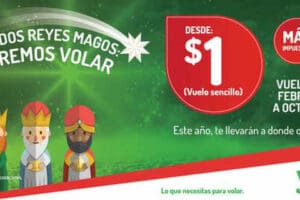 Vivaaerobus: Promoción de Reyes Magos Vuelos desde $1 peso + impuestos