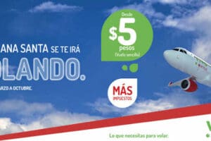 Vivaaerobus: vuelos desde $5 pesos mas impuestos