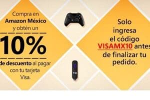Amazon: cupón 10% de descuento con tarjeta visa