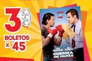 Cinemex: funciones matinée 3 boletos por $45 para película guerra de papás