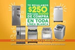 Comercial Mexicana: $250 por cada $1,000 de compra en línea blanca