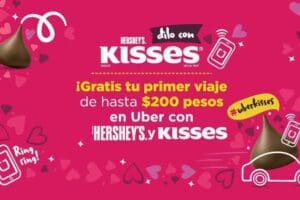 Promoción Uber San Valentín: Primer Viaje Gratis Comprando Hershey’s Kisses