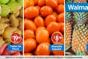 Walmart: martes de frescura frutas y verduras 1 de marzo